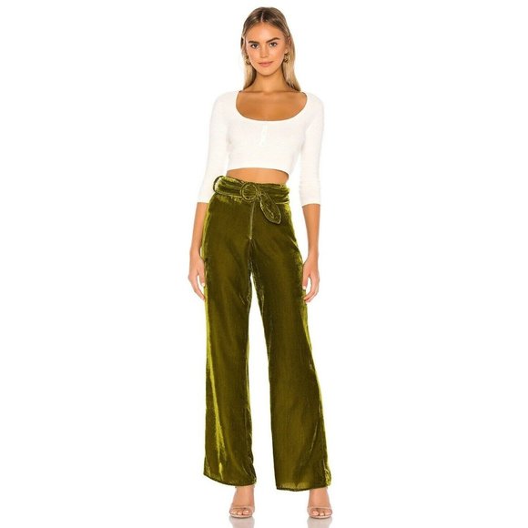Tularosa Pants - Tularosa Ruth Pants Velvet Moss Green Revolve XS